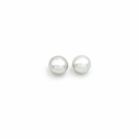 Süßwasserperlen Grau 8,5x7mm halbgebohrt...
