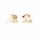 Ohrstecker Vogel mit Zirkonia Schmuckstein und Öse 18k Gold beschichtet 2 Stück