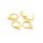 Creolen aus Messing, 18K Gold beschichtet, 12 mm, 4 Stück