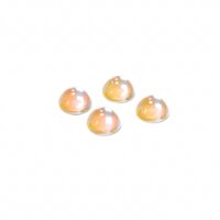 Shiny Acrylcabochons in Apricot 10 mm 4 Stück