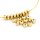 Perlen Rondelle aus synthetischem Hämatit, 18K Gold beschichtet, 6 x 4 mm, 20 Stück