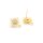 Ohrstecker mit Zirkonia Schmuckstein als Sonne 18k Gold beschichtet 2 Stück