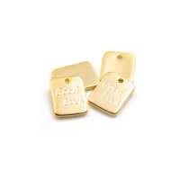 kleine Plättchen aus Messing 18k Gold beschichtet...