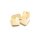 kleine Plättchen aus Messing 18k Gold beschichtet 9x7mm 4 Stück