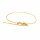 Armband Rohling aus Messing mit 18k Gold Beschichtung 20cm 1 Stück
