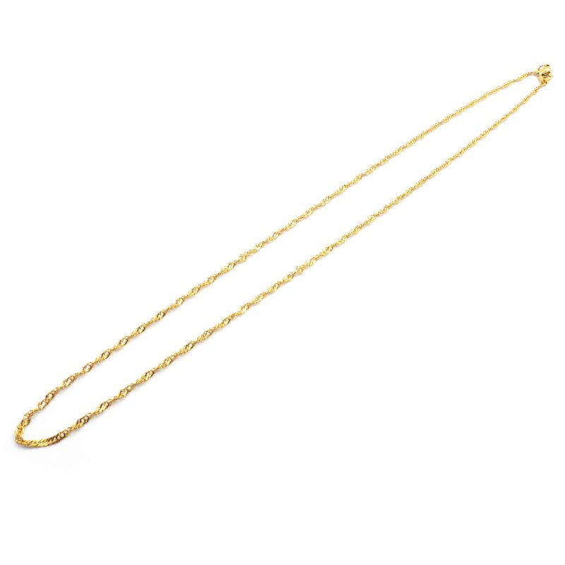 fertige Singapurkette aus 304 Edelstahl in goldfarben 45cm 1 Stück
