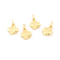 kleine Kleeblätter aus Messing 18k Gold beschichtet...