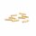 geschliffene Röhrenperlen 7mm aus Messing 18k Gold beschichtet 8 Stück