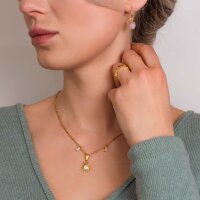 Kette mit Sonnenanhänger und Schmucksteinen