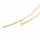 Verbinder als Kette aus Messing 18k gold beschichtet 2 Stück