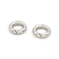 Karabinerhaken in platinfarben 15mm 2 Stück