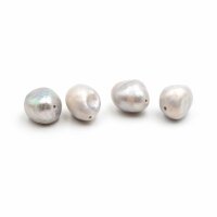 Süßwasserzuchtperlen barock grau 8 - 10 mm 4...