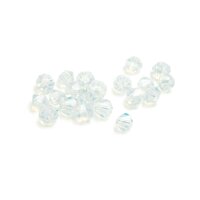 Glasschliffperlen als Bicone in opal 3mm 20 Stück