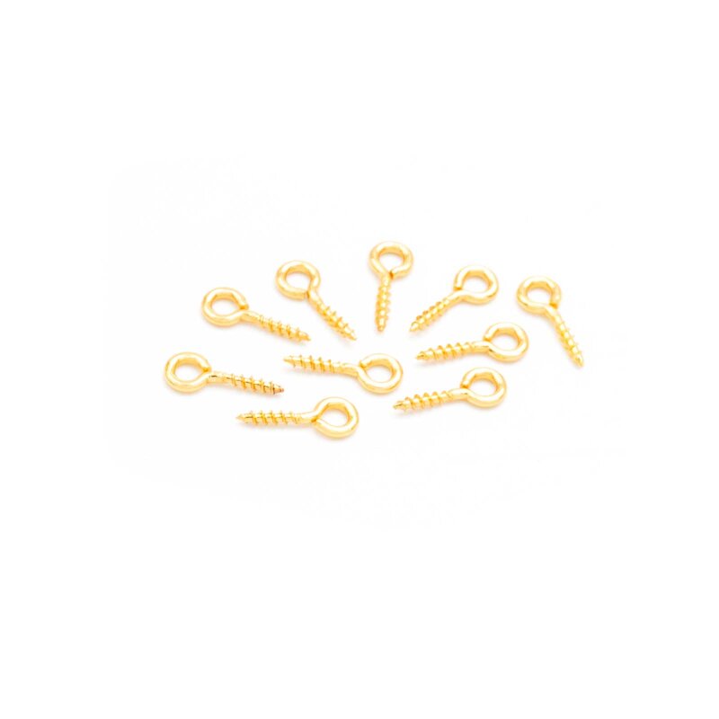 Schraubösen in goldfarben aus 304 Edelstahl 10 Stück