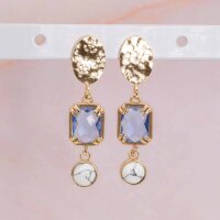 Ohrstecker Classic blue in goldfarben