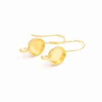 Ohrhaken mit 8mm Fassung goldfarben 2 Stück