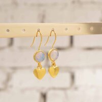 Ohrhaken mit 8mm Fassung goldfarben 2 Stück