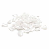 Anhänger Tropfen aus Acryl in weiß 50 Stück