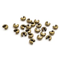 Coverperlen in antik bronzefarben, geschlossen 5mm 20...