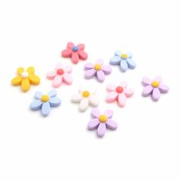Resin Cabochons als Blume im Farbmix 16mm x 16mm 10...