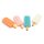 Resin Cabochons Eis am Stiel im Farbmix 57mm x 22mm 4 Stück