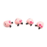 Resin Cabochons Pfirsich in pink 20mm x 17mm 6 Stück