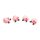 Resin Cabochons Pfirsich in pink 20mm x 17mm 6 Stück