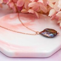 fertige kurze Gliederkette mit 18k rosègold...