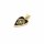 emaillierter Anhänger Herz mit Auge in schwarz aus Messing 18k Gold beschichtet