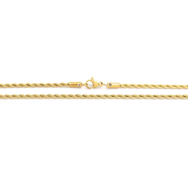 Kordelkette aus 304 Edelstahl in goldfarben 50cm 1 Stück