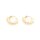 Creolen mit 7 Ösen aus Messing 18K goldbeschichtet 18 mm 2 Stück