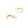 Creolen mit 7 Ösen aus Messing 18K goldbeschichtet 18 mm 2 Stück