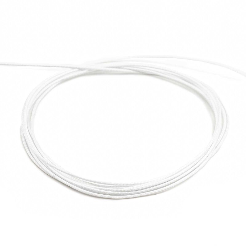Polyesterkordel gewachst in weiß 0,8mm 10 Meter