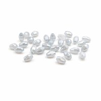 Glasschliffperlen in graublau 6x4mm 30 Stück
