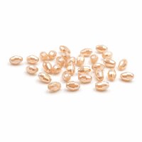 ovale Glasschliffperlen in Nougat 7x4,5 mm 30 Stück