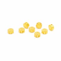Perlen Blume aus synthetischem Hämatit goldfarben...