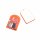 Retro Anhänger Acryl 3D Druck Katze in orange 1 Stück