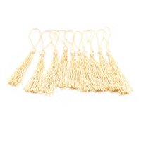Quasten aus Polyester in zartem gold 10 Stück