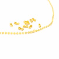Verschlüsse für 2mm Kugelketten in goldfarben...