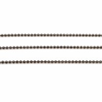 Kugelkette in gunmetal 2mm 2 Meter