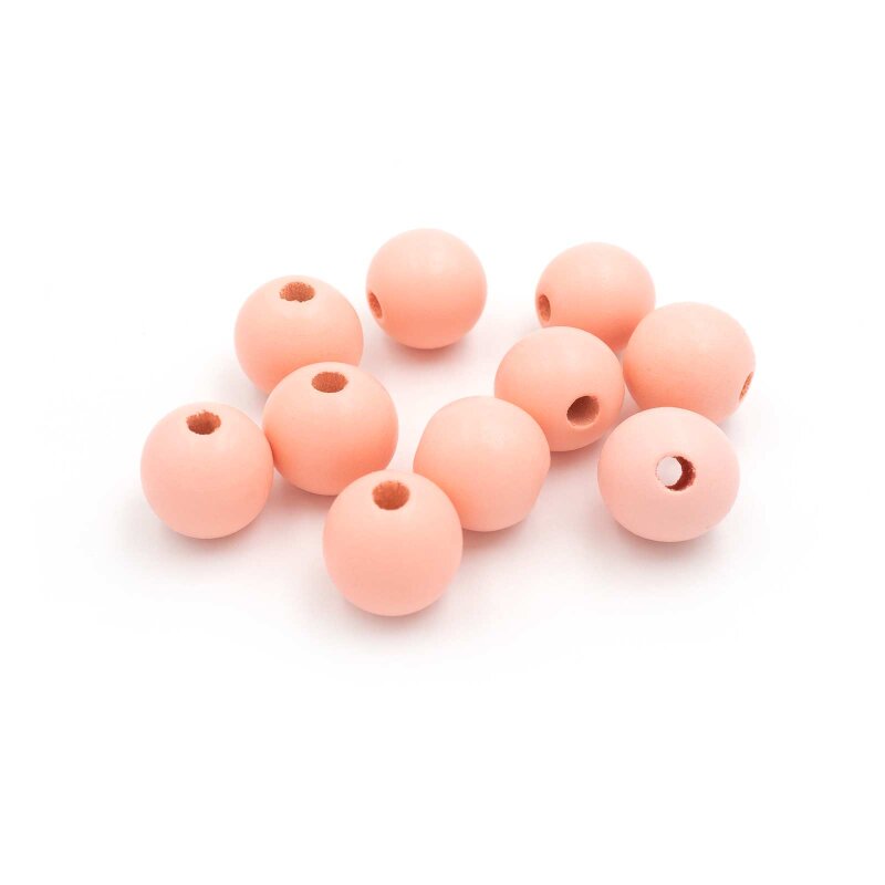 Holzperlen in rosa 16mm 10 Stück