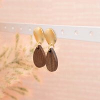 Ohrstecker rund mit zart strukturierter Oberfläche,...