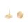 Ohrstecker rund mit zart strukturierter Oberfläche, Messing, 18K Goldbeschichtung, 12 mm, 2 Stück