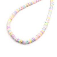 Heishiperlen aus Polymer-Ton 6mm pastell bunt 1 Strang