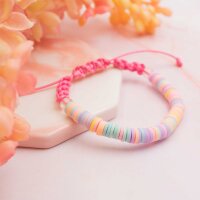 Heishiperlen aus Polymer-Ton 6mm pastell bunt 1 Strang