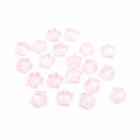 Glasperlen Stern rosa 8x4mm 20 Stück