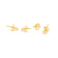 Schraubösen 304 Edelstahl goldfarben 10,5mm 4...