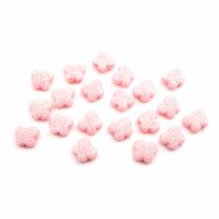 Acrylperlen Schmetterling mit Glitter in rosa 9x11 mm 20...