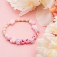 Acrylperlen Schmetterling mit Glitter in rosa 9x11 mm 20...