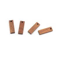 Anhänger Rechteck aus Walnussholz 20x7mm 4 Stück